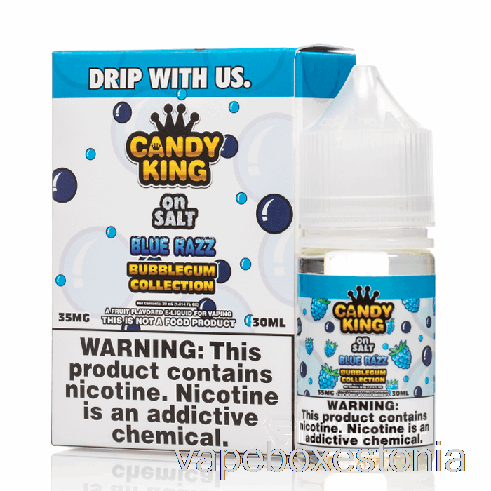 Vape Box Estonia Blue Razz Vahukommikollektsioon - Kommikuningas Soolal - 30ml 35mg